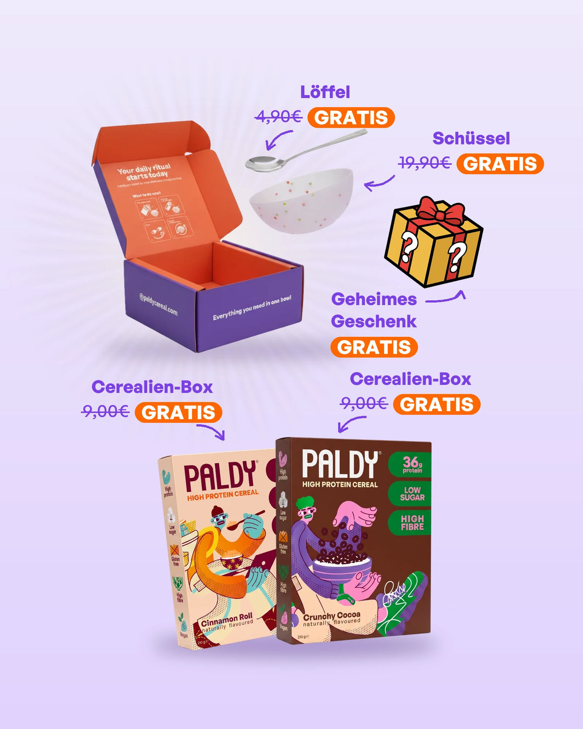 Paldy 8 pack free gifts, subscription (de)